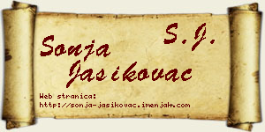 Sonja Jasikovac vizit kartica